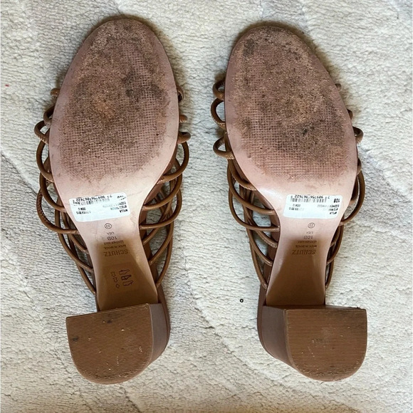 Schutz Brown heeled Sandals Mylla size 10B - Picture 3 of 6